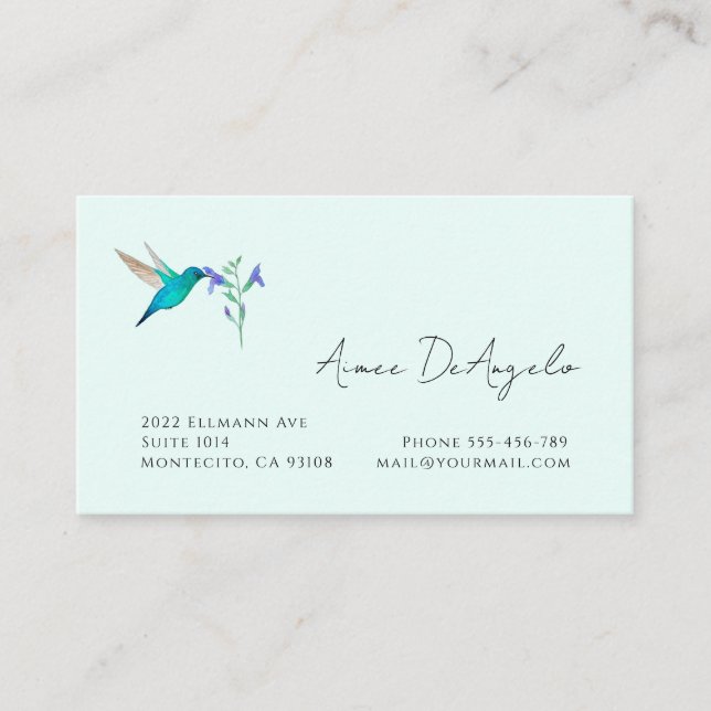Hummingbird Business Card (Front)
