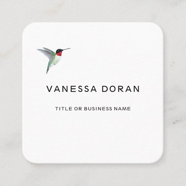 Hummingbird  Business Card (Front)