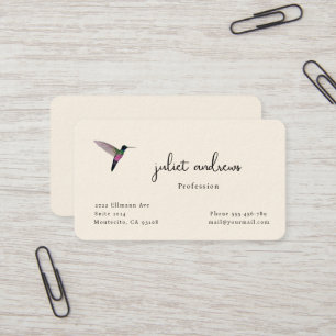Hummingbird Business Card