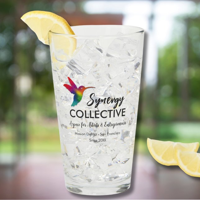 Hummingbird Business Logo Tagline Since Year Glass (Creator Uploaded)