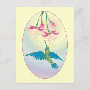 HUMMINGBIRD by SHARON SHARPE Postcard