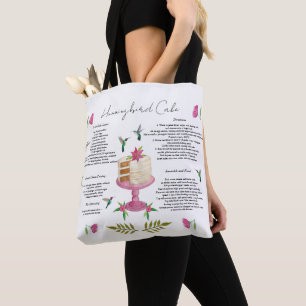 Hummingbird Cake Recipe Tote Bag