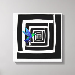  Hummingbird Canvas Print Square unique desig