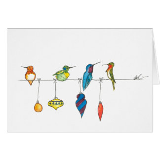 Hummingbird Christmas Card