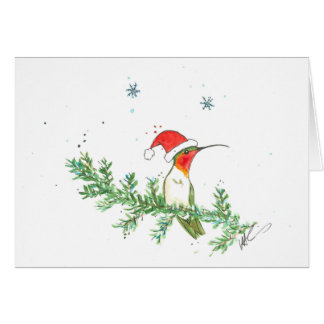 Hummingbird Christmas Card