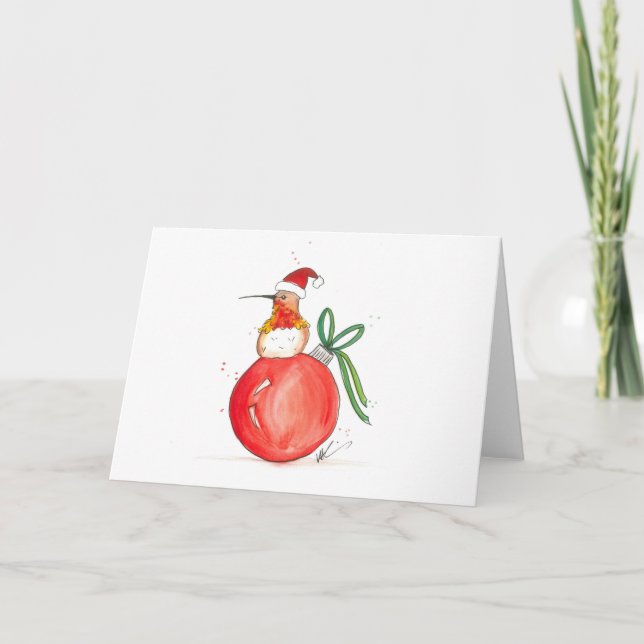 Hummingbird Christmas Card (Front)
