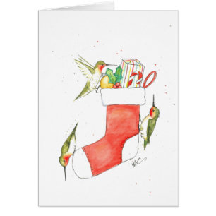 Hummingbird Christmas Card