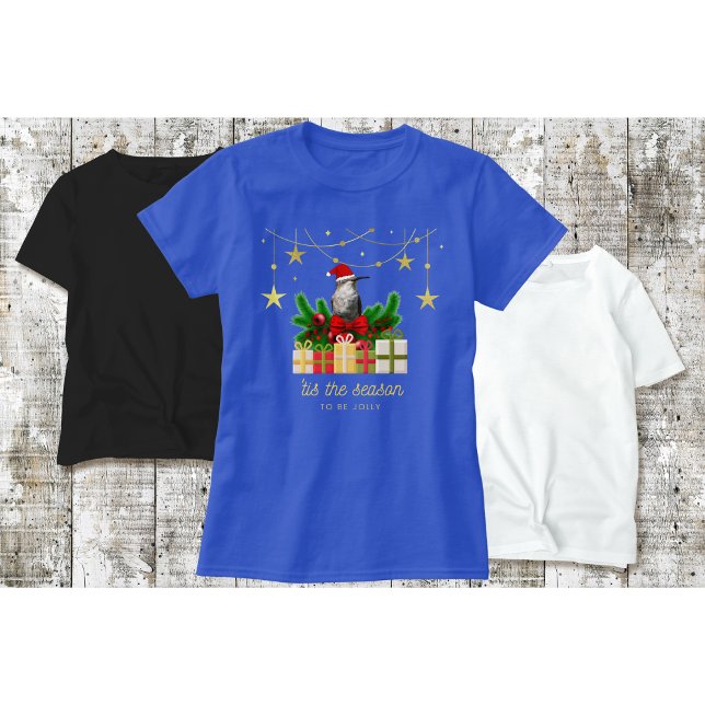 Hummingbird Christmas T-Shirt "Blue" (Creator Uploaded)