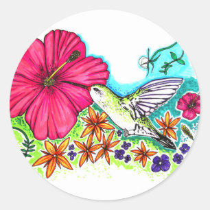 Hummingbird Classic Round Sticker