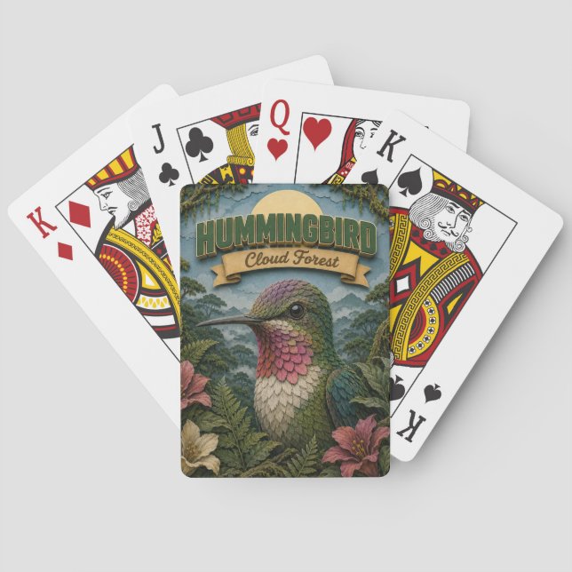 Hummingbird Cloud Forest POPCUT Playing Cards (Back)