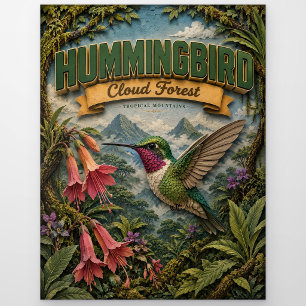 Hummingbird Cloud Forest POPCUT Postcard