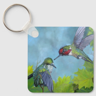 Hummingbird Courtship Keychain