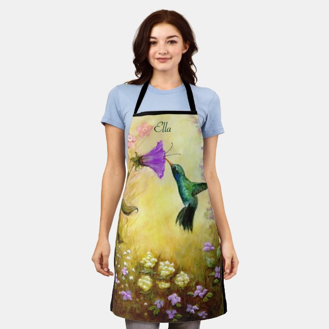 Hummingbird Customisable Apron (Medium) (Worn)