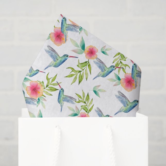 Hummingbird Decoupage Tissue Paper (Gift Bag)