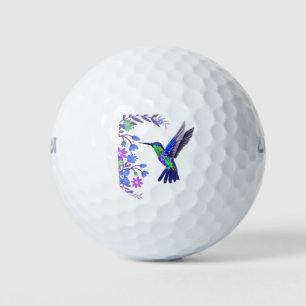 Hummingbird Design Botanical Flowers Bird Lovers Golf Balls