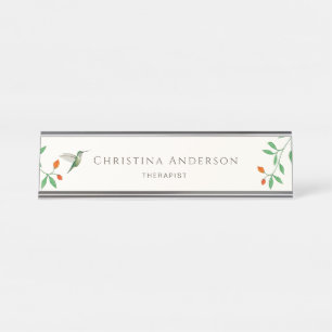 Hummingbird   desk name plate
