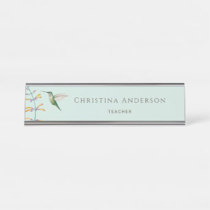 Hummingbird   desk name plate