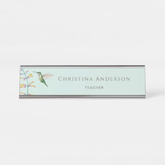 Hummingbird desk name plate