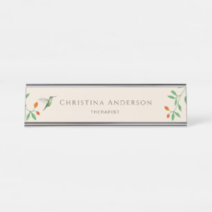 Hummingbird   desk name plate