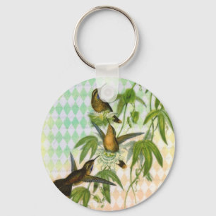 Hummingbird Digital Art Key Ring