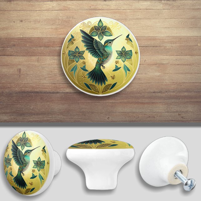 Hummingbird Elegant Cabinet Drawer Furniture  Ceramic Knob (Creator Uploaded)