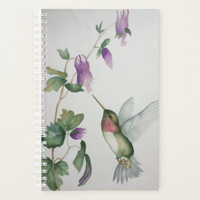 Hummingbird Elegant Watercolor Planner (Front)