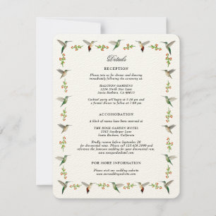 Hummingbird Enclosure Card