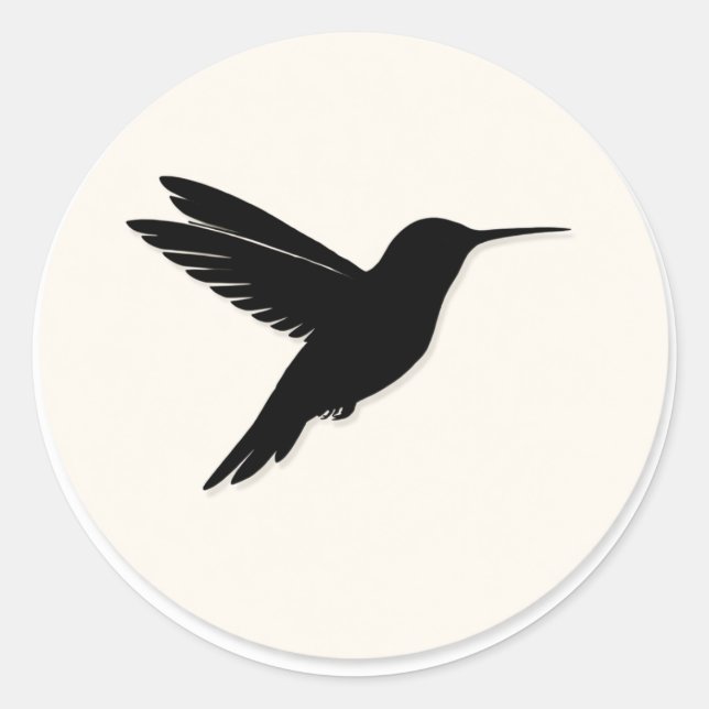 Hummingbird Envelope Seal Minimalist Silhouette (Front)