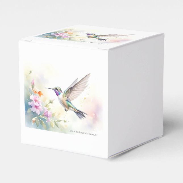 Hummingbird Favour Box (Front Side)