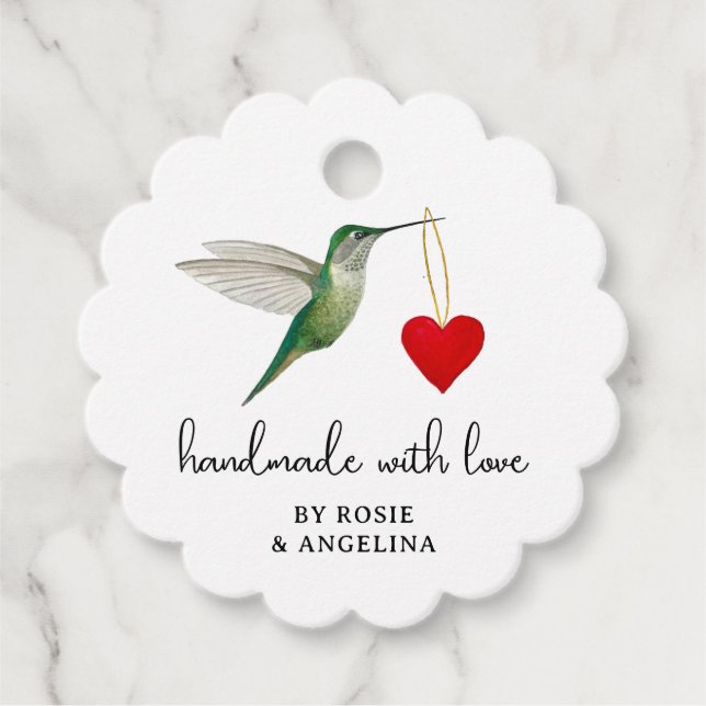 Hummingbird Favour Tags (Front)