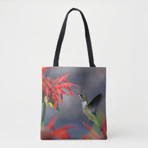 Hummingbird Feeding Tote Bag