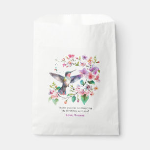Hummingbird Floral Bouquet Reath Favour Bags