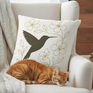 Hummingbird Floral – Elegant Gift for Mum Cushion
