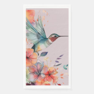 Hummingbird Floral Guest Towels Napkin