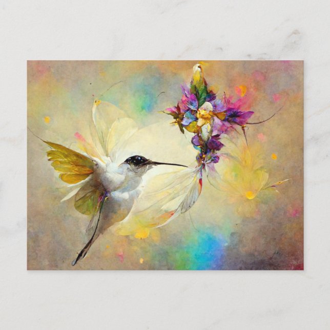 Hummingbird Floral Postcard (Front)