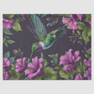 Hummingbird Floral Tissue Paper