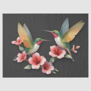 Hummingbird Floral  Tissue Paper