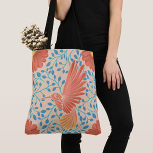 Hummingbird Floral Tote Bag