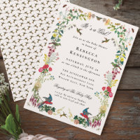 Hummingbird Floral Vintage Baby Shower
