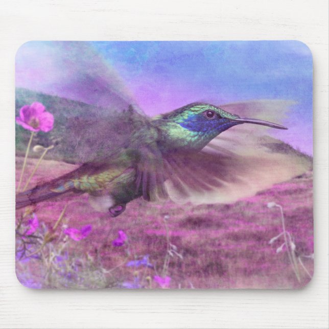 HUMMINGBIRD FLOWER TO FLOWER MOUSE PAD (Front)