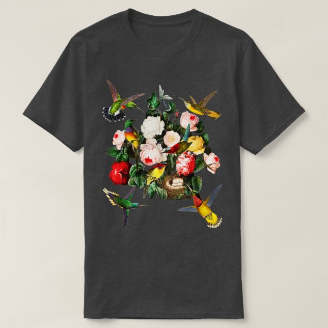 Hummingbird FlowersHummingbird Lover Gift Hummingb T-Shirt (Design Front)