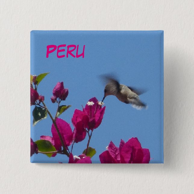 Hummingbird from Peru Button (Front)