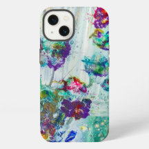 Hummingbird garden abstract painting
