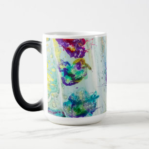 Hummingbird garden abstract painting magic mug