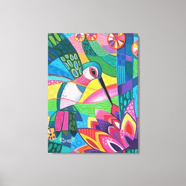 Hummingbird Garden Canvas Print (Front)