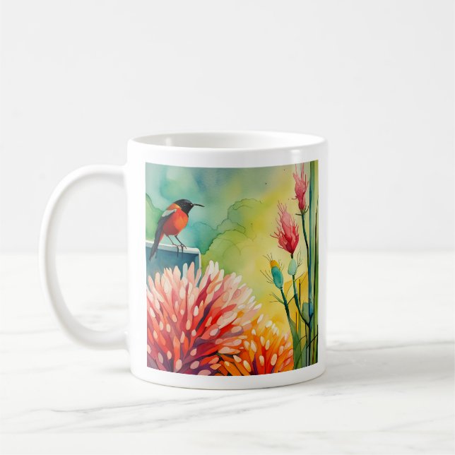 Hummingbird Garden Coffee Mug (Left)