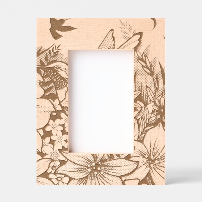 Hummingbird Garden Etched Frames (Front)