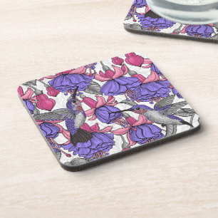 Hummingbird garden in melrose and pink coaster