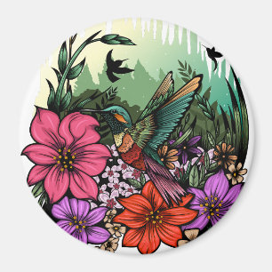 Hummingbird Garden Magnet