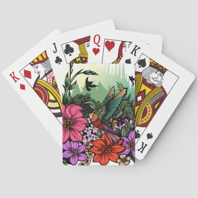 Hummingbird Garden Playing Cards (Back)